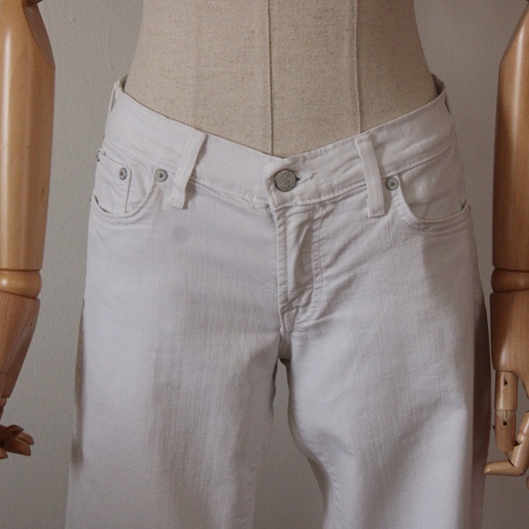2000's Lucky Brand White Denim Slim Skinny Cut Jeans - Picture 2 of 7